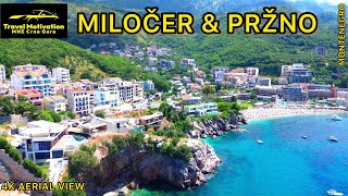 MILOČER & PRŽNO [4K Aerial View] MNE Crna Gora July 2023 - Miločer i Pržno iz vazduha u Julu