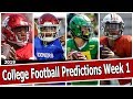 College Football Predictions Week 1 - YouTube