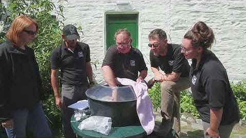 Moth trapping on the Calf of Man with Aron