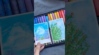Khác nhau màu sáp crayon và sáp dầu mềm (phần 2) #art #painting #coloring #shorts #youtubeshorts