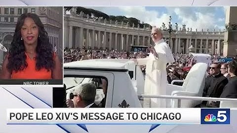 Pope Leo XIV speaks of hope, love at Chicago