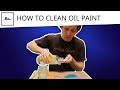 How to clean oil paint from a brush or a palette