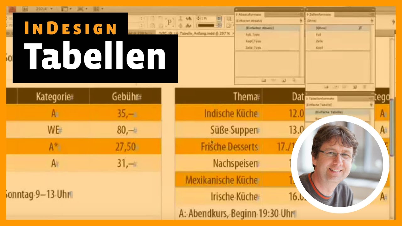 Indesign Tutorial Tabellen Youtube