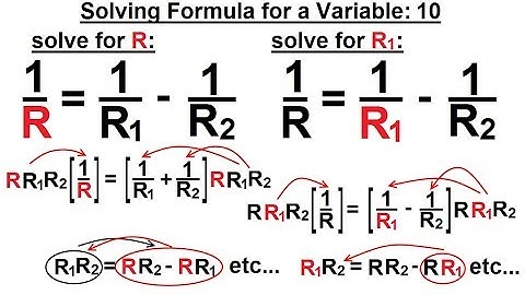 Algebra - Ch. 3: Formula, Inequalities, Absolute Value (10 of 38) Solving Formula for a Variable: 1*