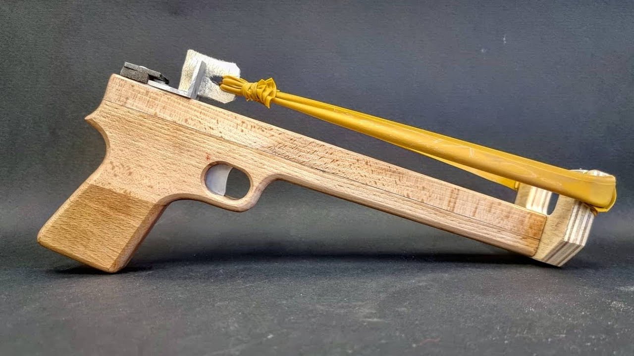 How to Make a Wooden Slingshot Gun, DIY 