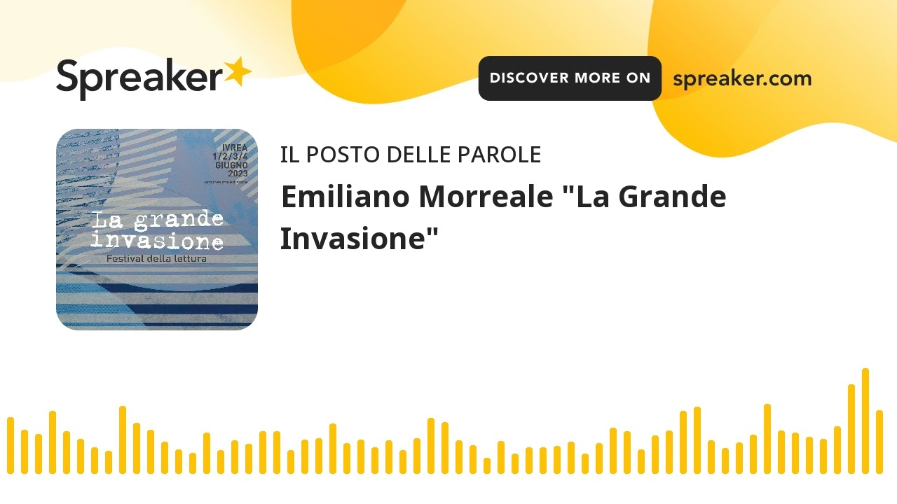 Emiliano Morreale La Grande Invasione - YouTube