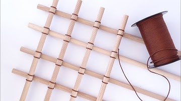 Making a Net out of Wooden Sticks and Cord - Shelter Structure or Garden Trellis - CBYS Paracord