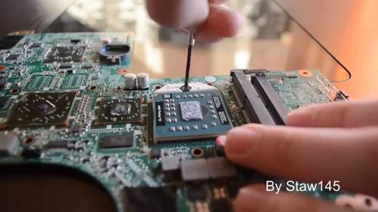Fixing a laptop graphics card using oven! HP Pavilion DV6 Zimne Luty - YouTube