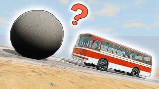 Vehicles vs Concrete Ball 😱 BeamNG Drive