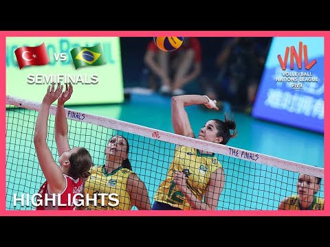 Turkey Vs Brazil Highlights 06 Jul Semifinal Women S VNL 2019