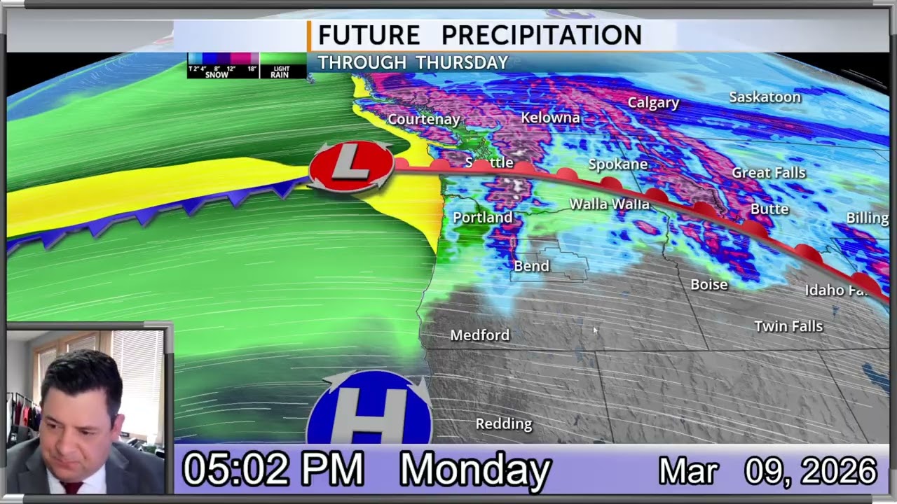 An unsettled weather pattern,  some rain/snow showers & a modest warming trend for Central Oregon