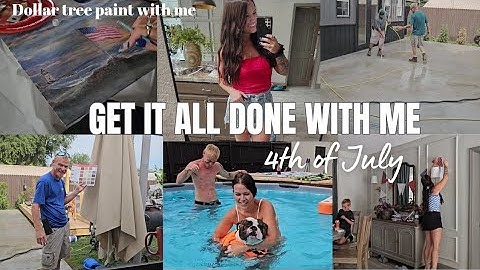 Get it all done with me !  Painting and choosing deck stain ! Help us choose! 4th of July vlog 