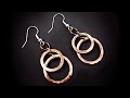 Hammered Copper Washer Earrings-Simple To Make 5 Minute Earrings!