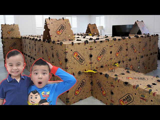 We Build the Biggest Cardboard Fort Ever!! CKN class=