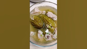 Canh khổ qua xanh nhồi cá thác lác #shorts