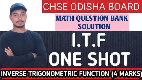 CHSE QUESTION BANK SOLUTION 🔥🔥🔥|| I.T.F ONE SHOT || #chse #chseodisha #chsequestionbanksolution