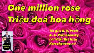 Triệu Đóa Hoa Hồng - One Million Rose - Karaoke Tone Nữ - Quốc Hiệp