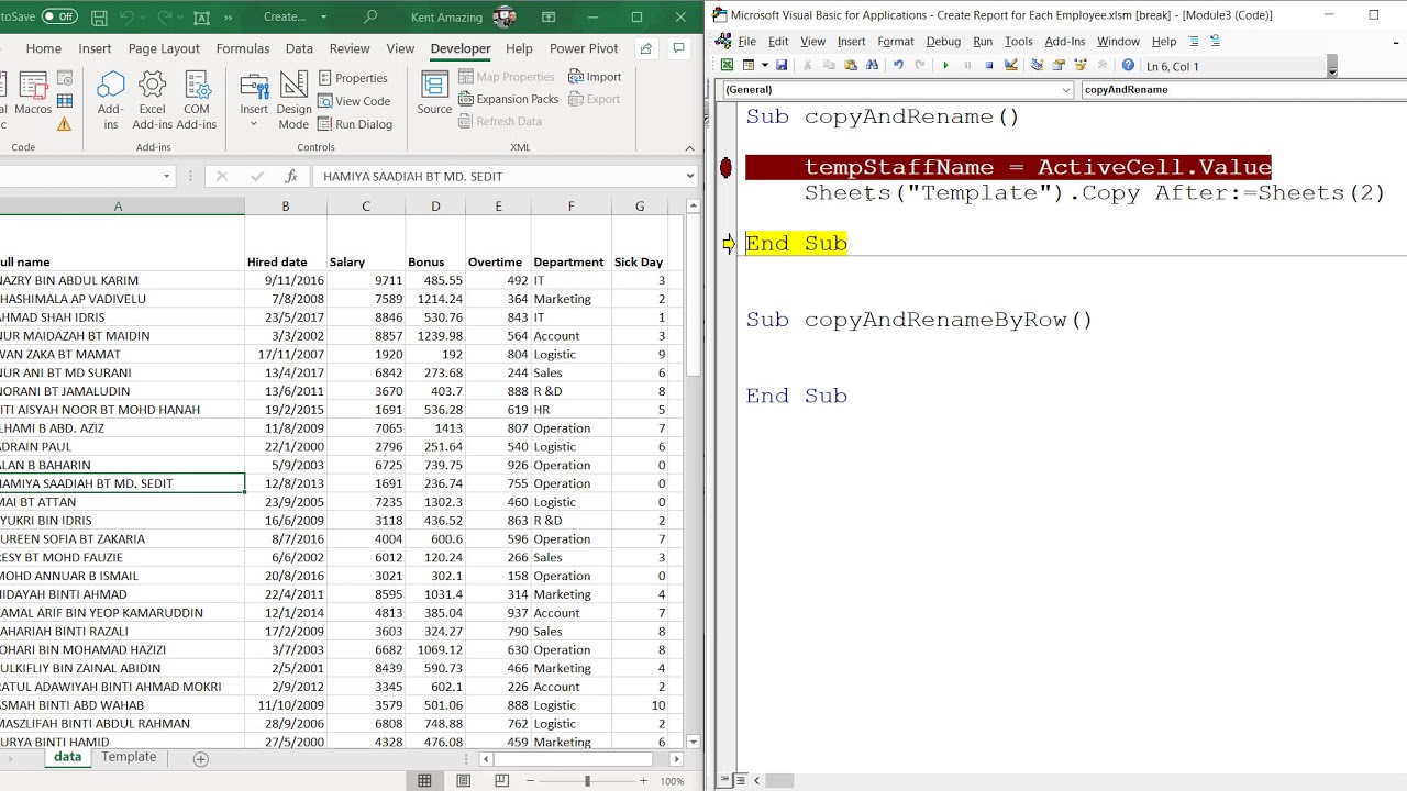 Excel vba Copy Worksheet and Rename it using Variable ...