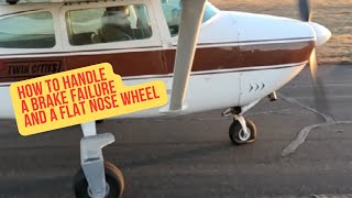 Brake failure and a flat nose wheel while flying a Cessna 182. by Kerry McCauley 1,572 views 3 months ago 13 minutes, 8 seconds