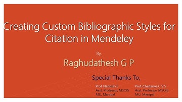 Create Custom Bibliography Styles for Citation in Mendeley | Editing Custom Citation Styles