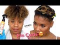 PIN CURL TUTORIAL + TRYING NEW HAIR PRODUCTS FROM AMIKA | CHICMARIE