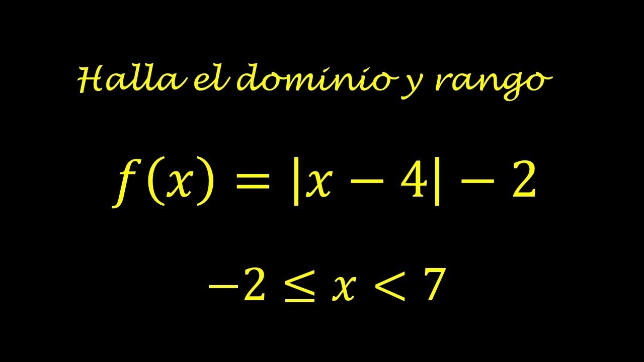Dominio y rango de la función valor absoluto