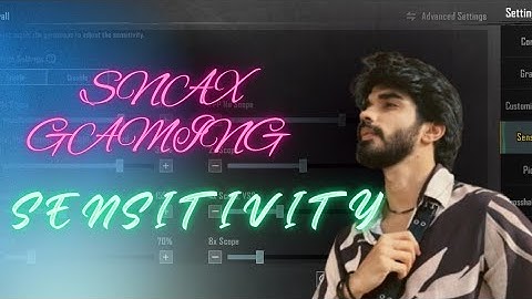 100% Zero Recoil "Snax Gaming Sensitivity and control code -Zero Recoil Settings BGMI 4.0⚡⚡👀