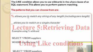 Oracle Select Like '% _' With Where Clause تعليم أوراكل