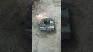 Mini Hand Pump Base from Cement #Construction 👌