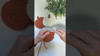 Creating some crochet pumpkin coasters #crochet #pumpkin #fallvibes