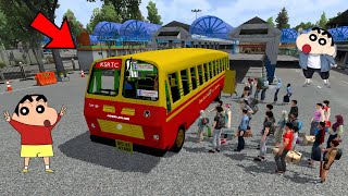 ME, SHINCHAN AND PINCHAN DRIVING OLD MODEL KSRTC 😯 BUSSID screenshot 5