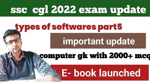 ssc cgl 2022 computer gk best book launched| software and types part5||programming language