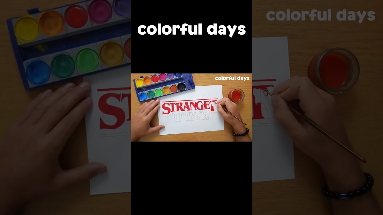 STRANGER THINGS logo painting