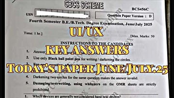 UI/UX key answers for today