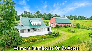 Vermont Farmhouse On 7+ Acres / Fully Furnished New England Farms / VT Real Estate BnB Cabins