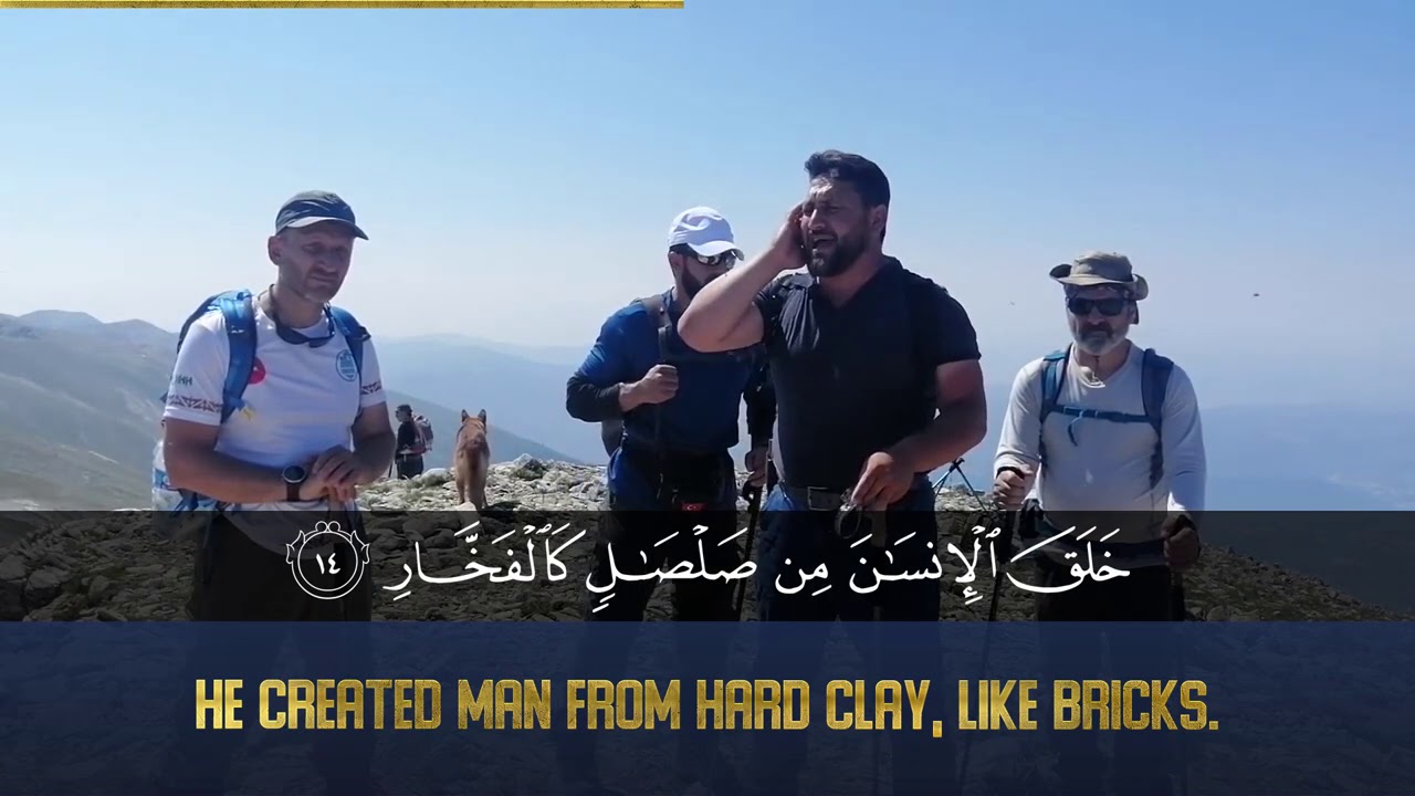 Uludağ Zirvede rahman suresi arapça ve ingilizce altyazı ibrahim demirhan dağlara kuran okuyan adam