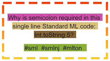 Why is semicolon required in this single line Standard ML code: Int.toString 5?