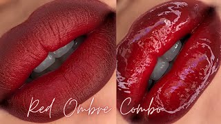 Red Ombre lipstick & lipgloss tutorial||Beginner Friendly||Busisiwe Kesi