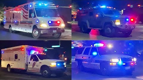 50+ SWAT, Unmarked & Marked Police Cars and Trucks Responding Code 3 + On scene footage!