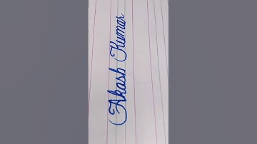 Akash Kumar in cursive, comments your name #trending #reel #viral #video #youtube #shorts