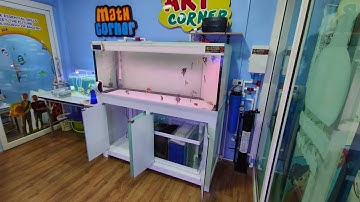 ครูแก้ม พระราม 3 - งานขนส่งตู้ปลา 60 24 24 กรองล่าง พร้อมติดตั้งเชื่อมระบบ Overflow ลงปลาจบสวย Set 2