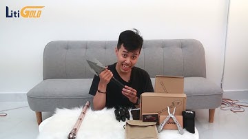 Review trên tay nhanh Xẻng quân dụng đa năng 20 trong 1 - Liti Gold