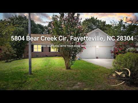 5804 Bear Creek Cir, Fayetteville, NC home video tour