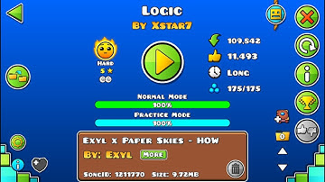"Logic" (Hard) by Xstar7 | All Coins | Geometry Dash 2.2