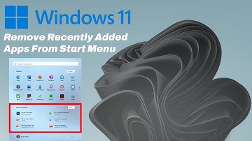 Windows 11 - Stop Recently Added Apps from Showing in Start