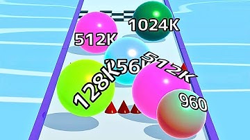 Ball Run Infinity Number Up To (128M, 256M, 512M, 1024M) ! All Levels Gameplay Part 466 android, ios