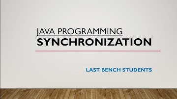 Synchronization | JAVA | More usefull content in description👇| @LastBenchStudents3 #video #java