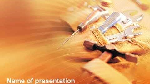 Leather Tools Belt PowerPoint Template by PoweredTemplate.com