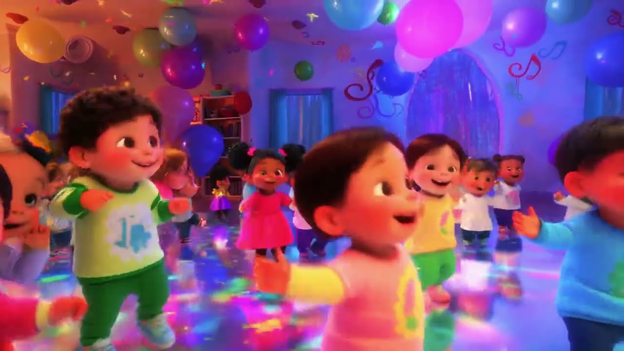 The Colorful Dance Party 🎨 | Fun Kids Song to Learn Colors | Preschool Dance & Movement Song