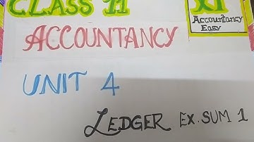 Class 11 Accountancy Unit 4  LEDGER